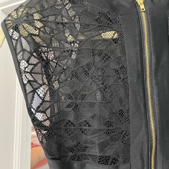 Label by 5 twelve black midi with lace and gold zip - Picture 5 of 6